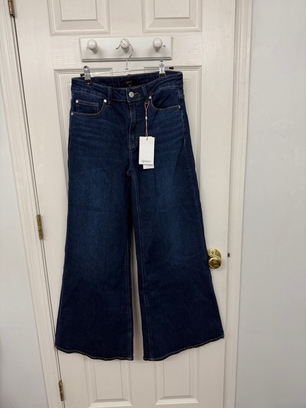 Quince Bella Stretch Palazzo Jeans in Midnight Blue: 28 - Picture 5 of 7